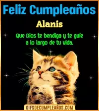 GIF Feliz Cumpleaños te guíe en tu vida Alanis